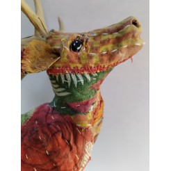 Animali Realizzati In Carta E Tessuti Riciclati Cervo H. 15cm 1 2