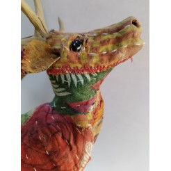 Animali Realizzati In Carta E Tessuti Riciclati Cervo H. 30cm 1 2