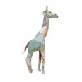 Animali Realizzati In Carta E Tessuti Riciclati Giraffa H. 64cm 4