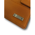 Agenda organizer tascabile VUOTA tessuto chiusura bottone 7x12cm tasca bronzo 1