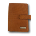 Agenda organizer tascabile VUOTA tessuto chiusura bottone 7x12cm tasca bronzo 3