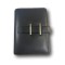 Agenda organizer tascabile VUOTA poliestere chiusura fibbia 7x12cm tasca nero 1
