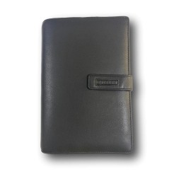 Agenda organizer tascabile VUOTA poliestere chiusura bottone 7x12cm tasca nero 1