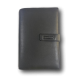 Agenda organizer tascabile VUOTA poliestere chiusura bottone 7x12cm tasca nero 1