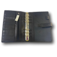 Agenda organizer tascabile VUOTA poliestere chiusura bottone 7x12cm tasca nero 4