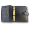 Agenda organizer tascabile VUOTA poliestere chiusura bottone 9,5x17cm tasca nero 1