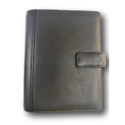 Agenda organizer tascabile VUOTA poliestere chiusura bottone 9,5x17cm tasca nero 2