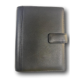 Agenda organizer tascabile VUOTA poliestere chiusura bottone 9,5x17cm tasca nero 2