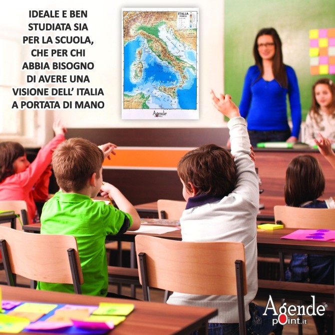 Cartina Italia Geografica A4 Fisica Politica 21x30cm Plastificata Lucida Per Uso Scolastico 5