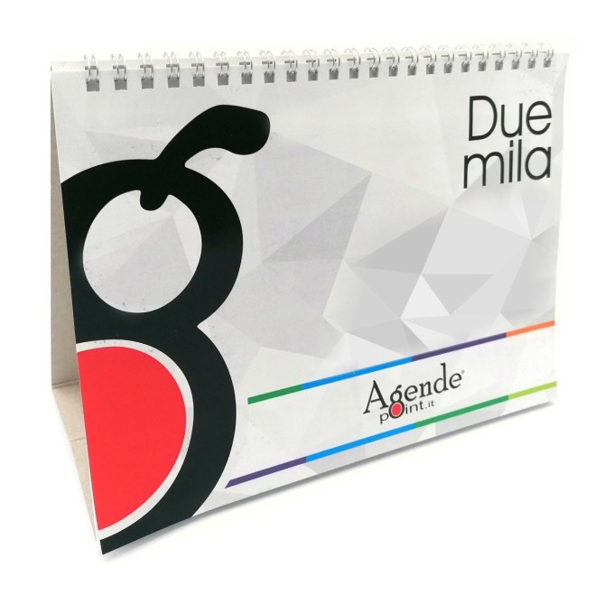 Calendario da tavolo 2026 triangolare mensile 12mesi multicolor 16x14cm spiralato doppia facciata 2