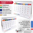 Calendario da tavolo 2026 triangolare mensile 12mesi multicolor 16x14cm spiralato doppia facciata 3
