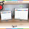 Calendario da tavolo 2026 triangolare mensile 12mesi multicolor 16x14cm spiralato doppia facciata 4