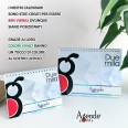 Calendario da tavolo 2026 triangolare mensile 12mesi multicolor 16x14cm spiralato doppia facciata 5