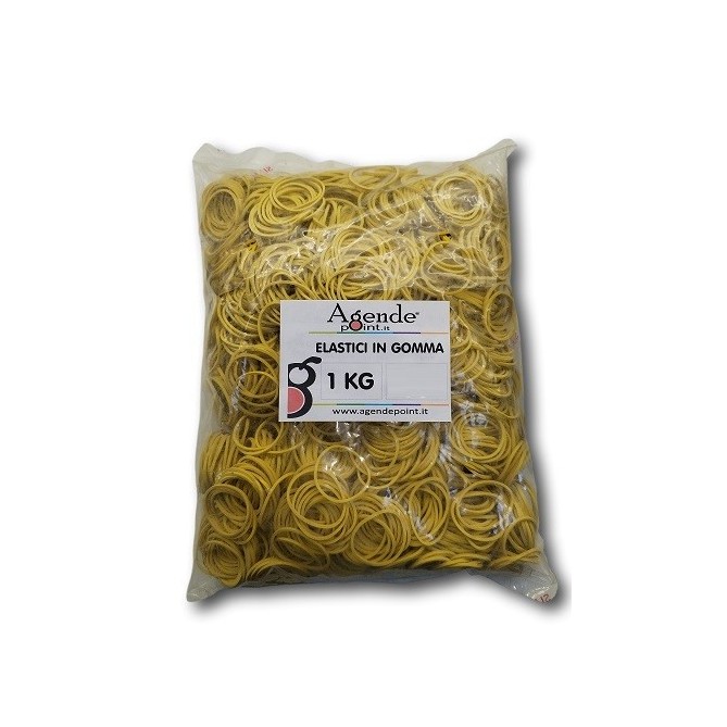 Elastici in Gomma Giallo 1kg, Spessore 1,6mm, per Ufficio Lavoro o Casa 1