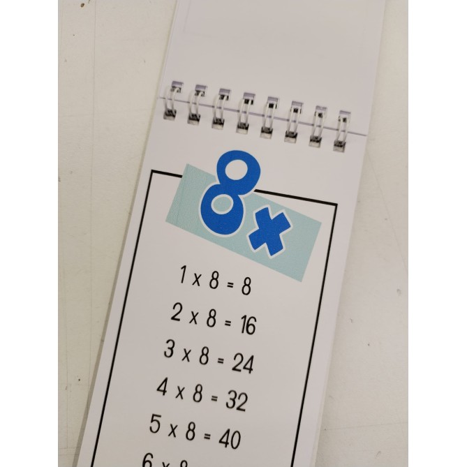 Tabelline Per Bambini Colors Con Base In Cartoncino 21x7,4cm Da Numero 1 A 12 5