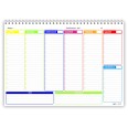 Planning settimanale perpetuo spiralato 21x30cm A4 orario 55fogli fluo 1