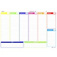 Planning settimanale perpetuo spiralato 21x30cm A4 orario 55fogli fluo 3