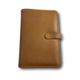 Agenda organizer tascabile VUOTA poliestere chiusura bottone 9,5x17cm tasca senape 1