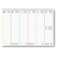 Planning settimanale COLORS spiralato 21x30cm A4 orario 55fogli 2