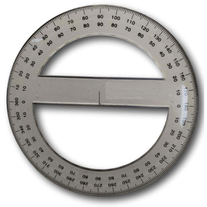 Goniometro Professionale Di Precisione Big 15cm In Pvc Trasparente 360 Gradi 1