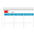 Planning mensile perpetuo spiralato 30x42cm A3 24fogli 2
