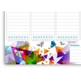 Planning settimanale perpetuo spiralato 21x30cm A4 55pagine 55fogli colorato triangoli 2
