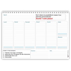 Planning settimanale perpetuo spiralato 21x30cm A4 50settimane 55pagine natura 4