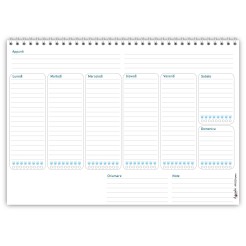 Planning settimanale perpetuo spiralato 21x30cm A4 50settimane 55pagine natura 4 2