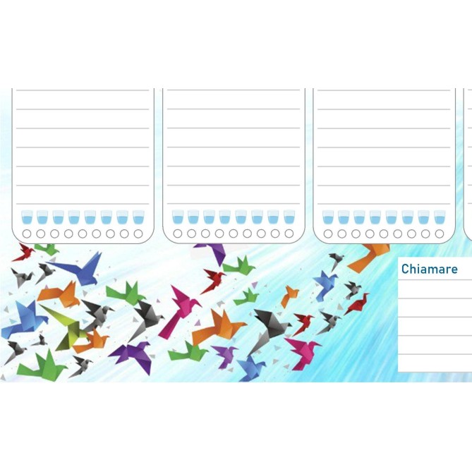 Planning settimanale perpetuo spiralato 21x30cm A4 55pagine 55fogli colorato volatili 3