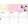 Planning settimanale perpetuo spiralato 21x30cm A4 55pagine 55fogli colorato farfalle 4