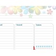 Planning settimanale perpetuo spiralato 21x30cm A4 55pagine 55fogli colorato fiori 4