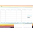 Planning settimanale perpetuo spiralato 21x30cm A4 55pagine 55fogli colorato tramonto 3