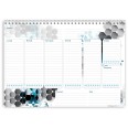 Planning settimanale perpetuo spiralato 21x30cm A4 55pagine 55fogli colorato esagono 2