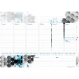 Planning settimanale perpetuo spiralato 21x30cm A4 55pagine 55fogli colorato esagono 3