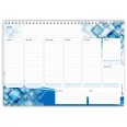 Planning settimanale perpetuo spiralato 21x30cm A4 55pagine 55fogli colorato cubi 5