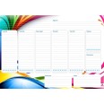 Planning settimanale perpetuo spiralato 21x30cm A4 55pagine 55fogli colorato dipinto 3