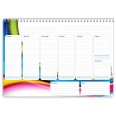 Planning settimanale perpetuo spiralato 21x30cm A4 55pagine 55fogli colorato arcobaleno 2