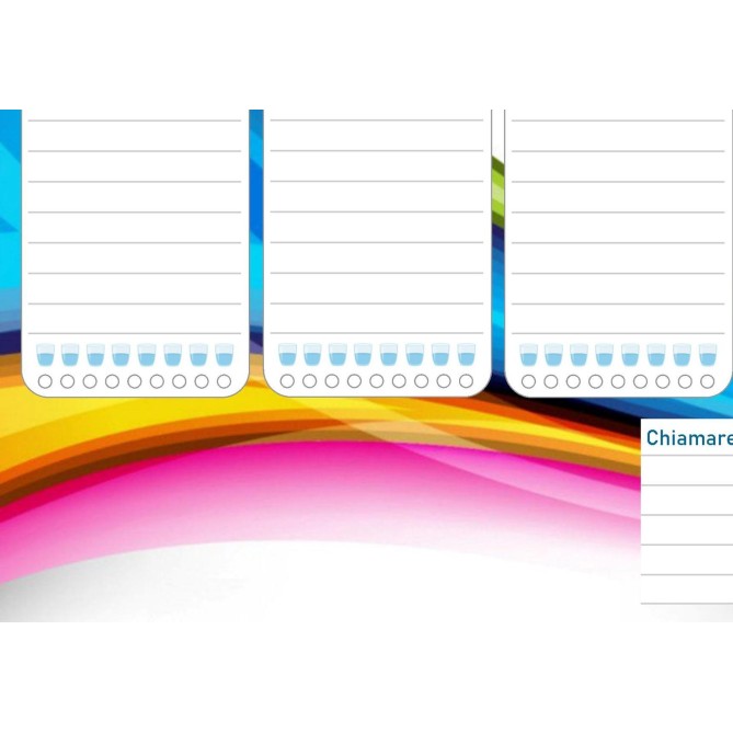 Planning settimanale perpetuo spiralato 21x30cm A4 55pagine 55fogli colorato arcobaleno 4