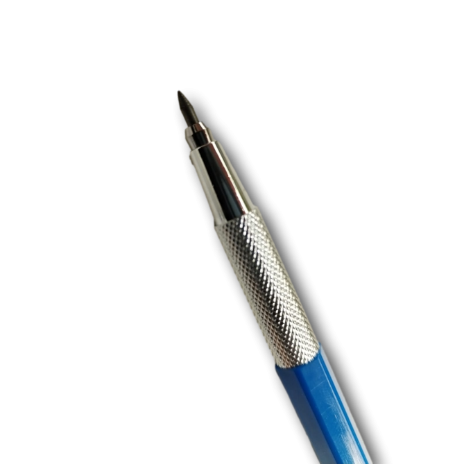 Matita Portamine Professionale Da 2 Mm A Pinze In Metallo Con Affilalame E Indicatore Mina 2