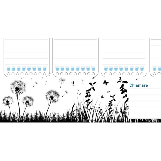 Planning settimanale perpetuo spiralato 21x30cm A4 55pagine 55fogli colorato prato 5
