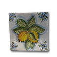 Quadro In Tela Sicilia Bedda Limoni 20x20cm Cornice In Legno 3