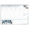 Planning settimanale perpetuo spiralato 21x30cm A4 55pagine 55fogli colorato industry 2