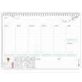 Planning settimanale perpetuo spiralato 21x30cm A4 55pagine 55fogli colorato carta 2