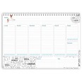 Planning settimanale perpetuo spiralato 21x30cm A4 55pagine 55fogli colorato business 2
