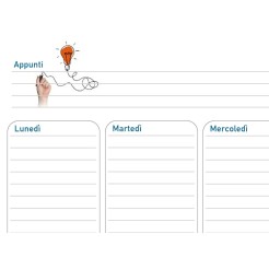 Planning settimanale perpetuo spiralato 21x30cm A4 55pagine 55fogli colorato business 2 2