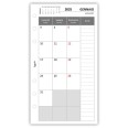 Ricambio Agenda Mensile 2026, Formato A5 9,5x17cm, Bianco, 2 Pagine per Mese, 6 Fori, Gennaio 4