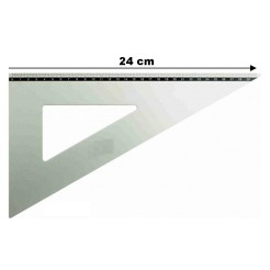 Squadra In Alluminio Professionale Con Smusso 60 Gradi 25cm 1 2