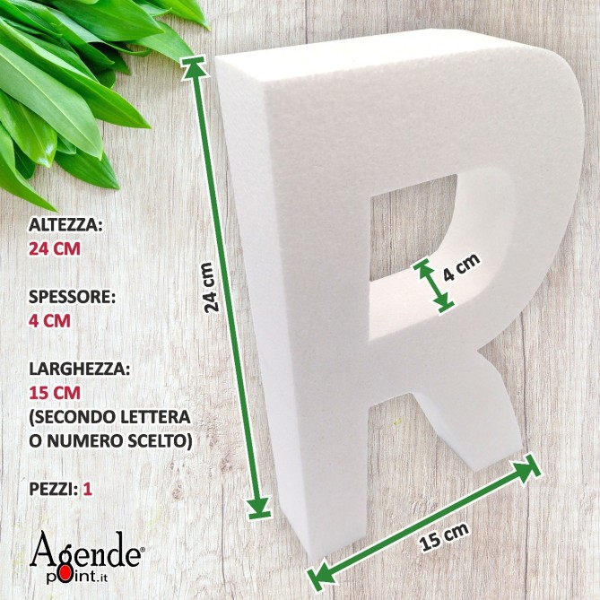 Lettera 3d In Polistirolo Tube 24cm 4cm Spessore Scegli La Lattera 27
