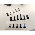 Set 16 Scacchi In Pvc Nero Adesivi Per Decorare 5