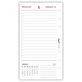 Ricambio agenda organizer giornaliera a righe 9,5x17cm 80gr 6fori bianco 2